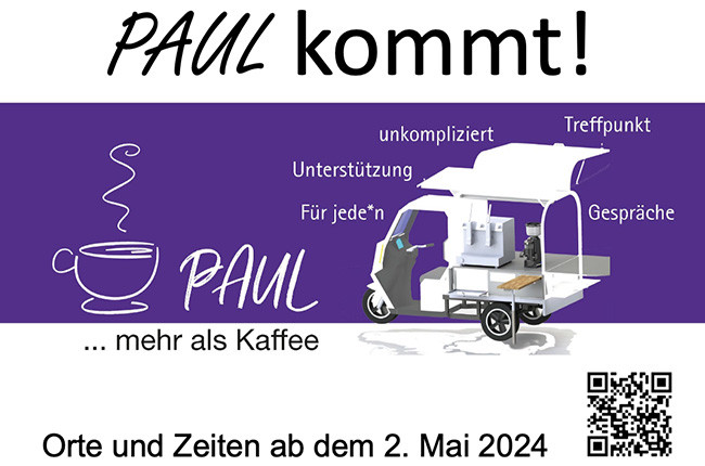 Paul Mehr als Kaffee- Aushang